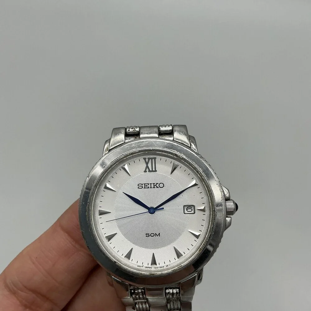 Seiko Le Grand Sport 7N32-0CHO Mens Watch 36mm Stainless Date New Battery 7